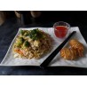 Kid's plate - fried rice and shrimp donuts