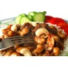 Beef with cashew nuts served with white rice