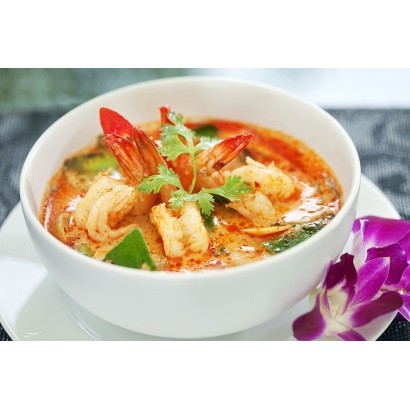 Shrimp with Red Curry with served with white rice