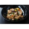 Chicken with cashew nuts served with rice