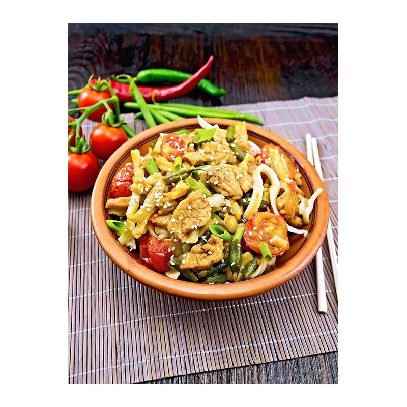 Nouilles sautées au poulet
